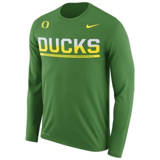Oregon Ducks Nike Staff Sideline Legend Performance Long Sleeve T-Shirt - Apple Green ͥ