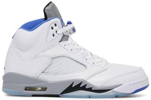 retro 5 white grey blue