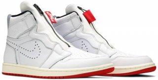 硼 1 Air Jordan 1 Retro High Zip 'White University Red' ͥ