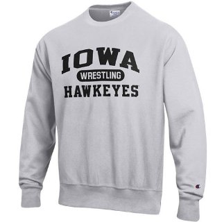 Iowa Hawkeyes Wrestling Grey Reverse Weave Crew Sweat ͥ
