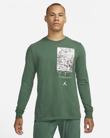 ジョーダン・ドライフィット・エアメンズ ロングスリーブ Tシャツノーブルグリーン - NBAグッズ バスケショップ通販専門店 ロッカーズ