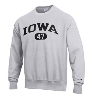 Iowa Hawkeyes Reverse Weave Black Crew Sweat ͥ