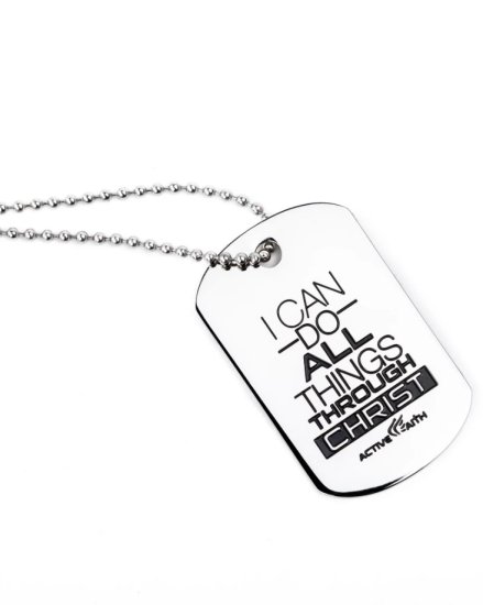  I CAN DO ALL THINGS WITH CHRIST DOG TAG С ᡼