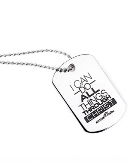  I CAN DO ALL THINGS WITH CHRIST DOG TAG С ͥ