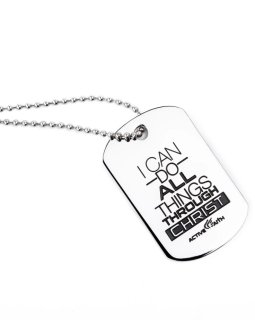 ǥ I CAN DO ALL THINGS WITH CHRIST DOG TAG С ͥ
