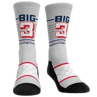 BIG3 Rock Em Grey Stripes クルーソックス フリーサイズ