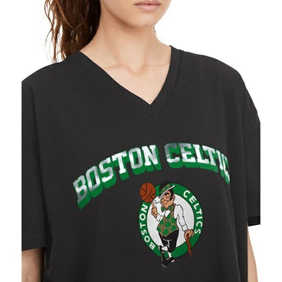 ボストンセルティックス トゥーmmy ジーンズ レディース アッシュley V-ネック Tシャツ - ブラック - NBAグッズ  バスケショップ通販専門店 ロッカーズ