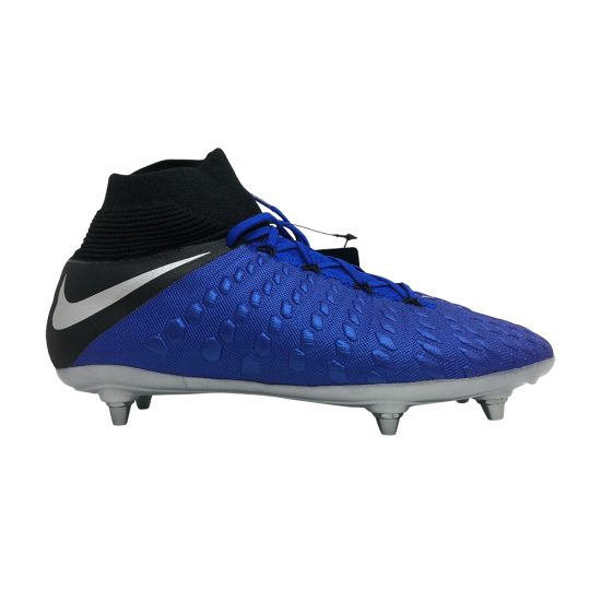 Hypervenom Phantom 3 Elite DF SG Pro FG Racer Blue Metallic Silver NBA