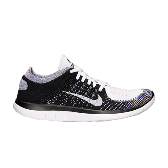 Wmns Free Flyknit 4.0 'White Black' ᡼