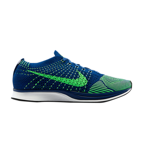 Flyknit Racer 'Brave Blue Poison Green' ᡼