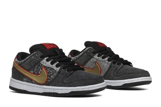 良質 NIKE SB ダンク Beijing SB NIKE メタリックゴールド スニーカー