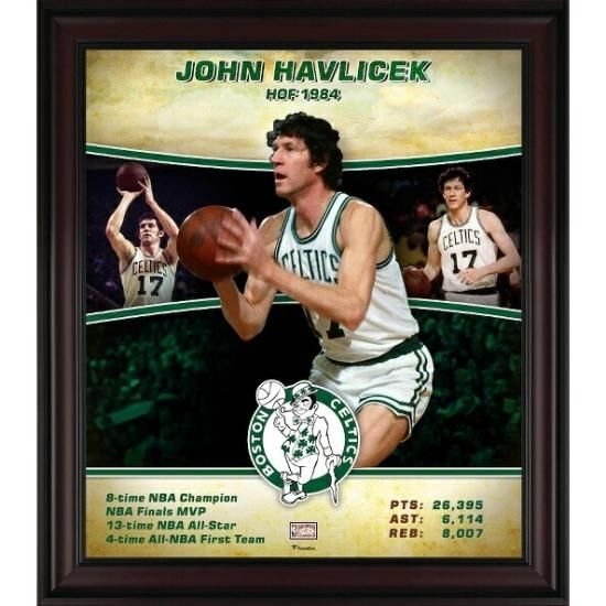 John Havlicek ボストンセルティックス ファナティクス オーセンティックフレームd 38.1cm x 43.2cm ハードウッド  クラシックス プレーヤーコラージュ - NBAグッズ バスケショップ通販専門店 ロッカーズ