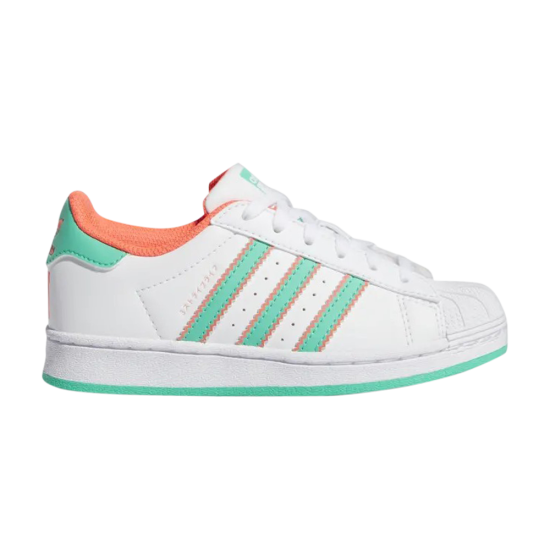 Superstar Little Kid 'White Hi-Res Green' ᡼