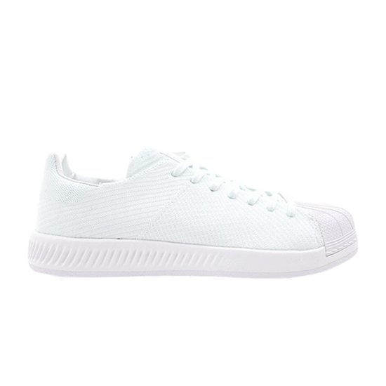 Superstar Bounce Primeknit J 'Triple White' ᡼