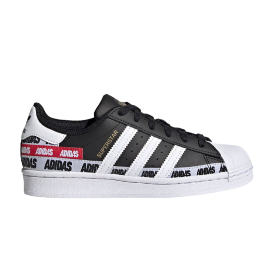 Superstar J 'Wordmark Heel Stripe - Core Black' ᡼