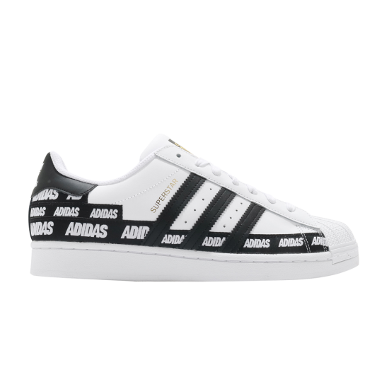 Superstar 'Wordmark Heel Stripe - White Black' ᡼