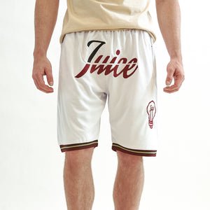 7UICE ENERGY SHORTS: WHITE (MAROON, BLACK & GOLD) ᡼