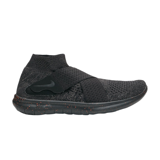 Wmns Free RN Motion Flyknit 2017 'Black Red Speckled' ᡼