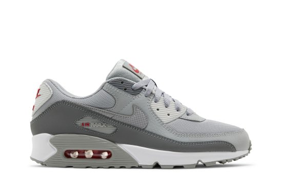 Air Max 90 'Light Smoke Grey Red' ᡼