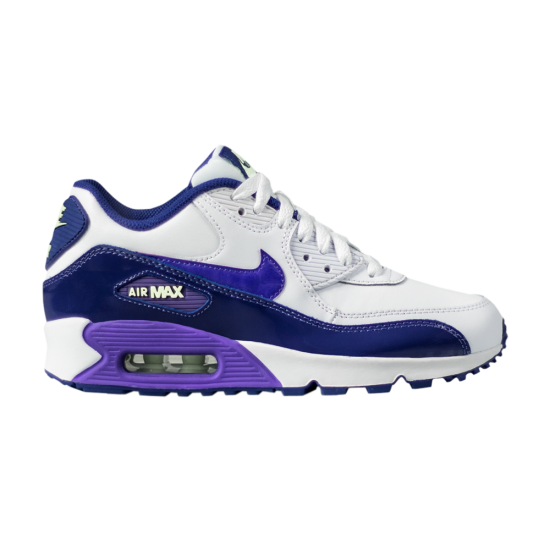 Air Max 90 Leather GS 'White Hyper Grape' ᡼