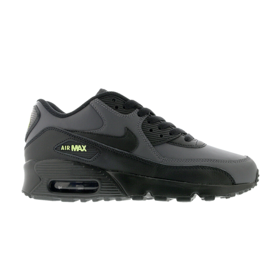 Air Max 90 Leather GS 'Dark Grey Black' ᡼