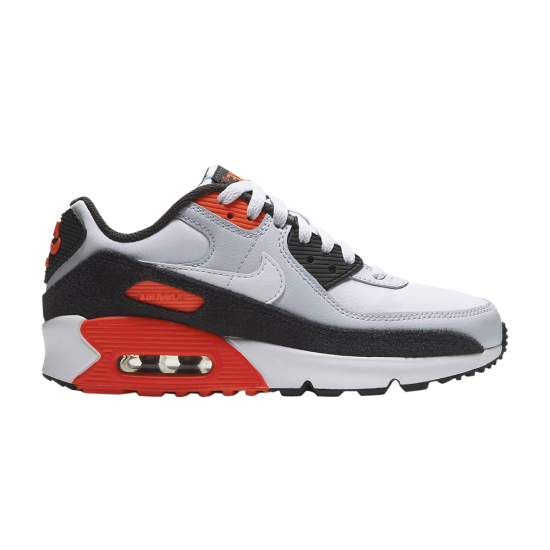 Air Max 90 Leather GS 'Football Grey Bright Crimson' ᡼