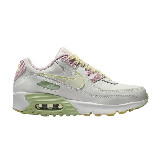 Air Max 90 Leather SE GS 'White Pink Foam Honeydew' ᡼