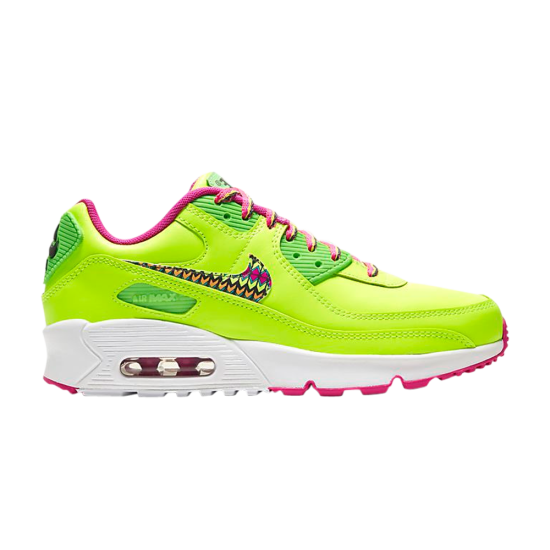 Air Max 90 Leather GS 'Volt Fire Pink' ᡼