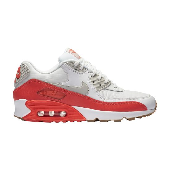 Wmns Air Max 90 Essential 'White Bright Crimson' ᡼