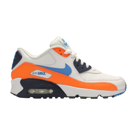 Air Max 90 Leather GS 'White Total Orange' ᡼