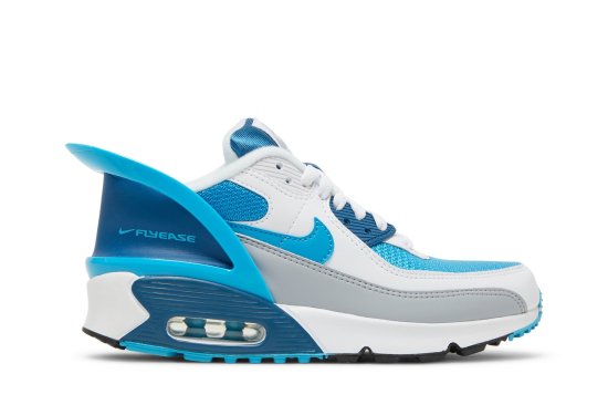 Air Max 90 FlyEase GS 'White Industrial Blue' ᡼