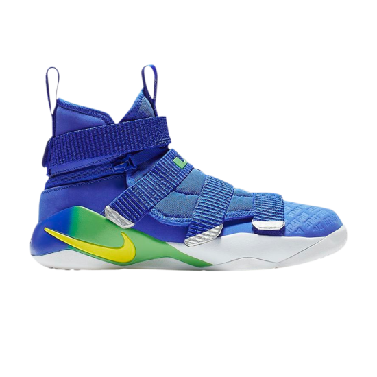 LeBron Soldier 11 FlyEase GS 'Hyper Royal Yellow' ᡼