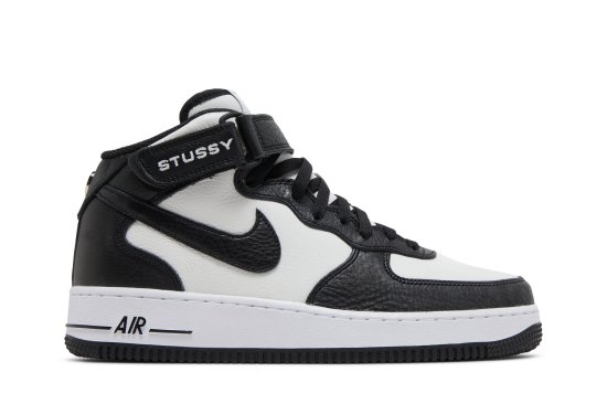 Stussy x Air Force 1 Mid 'Black White' ᡼