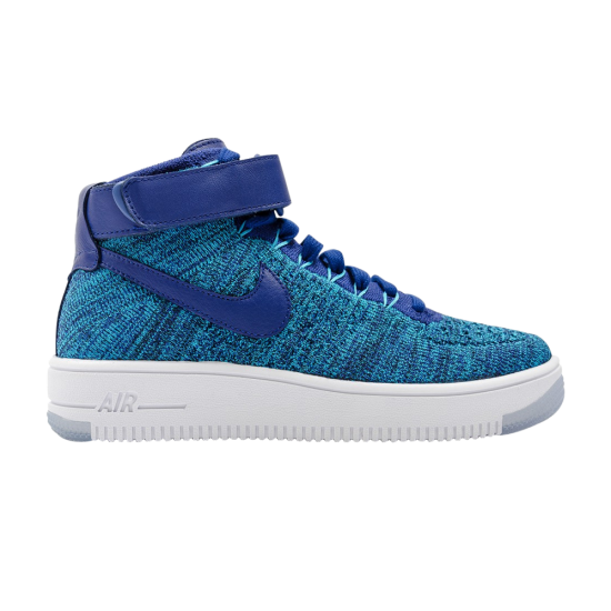 Air force one flyknit blue sale