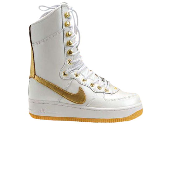 Air force 1 outlet high white and gold