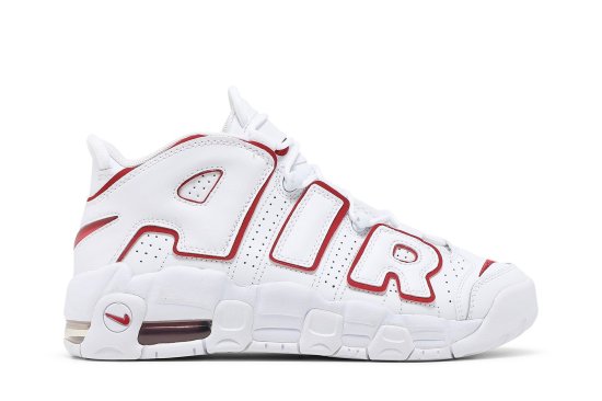 Air More Uptempo GS 'White Varsity Red' 2021 ᡼