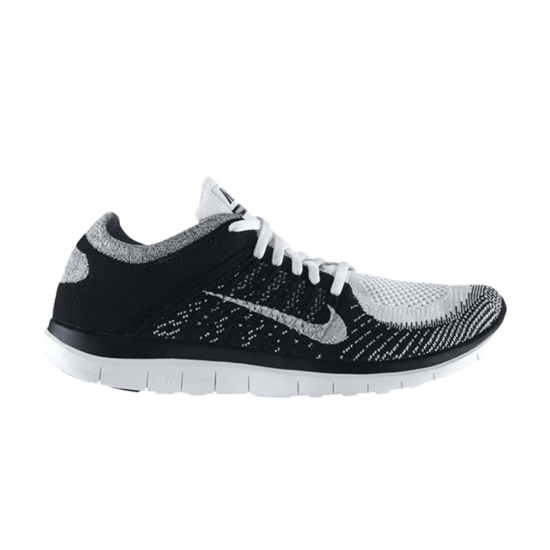 Free 4.0 Flyknit 'White Black' ᡼