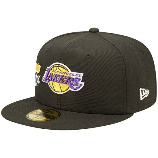 ロサンゼルス・レイカーズ ニューエラ（New Era）（ニューエラ） 17x NBAファイナル チャンピオンs クラウン 59FIFTY ぴったりした  ハット - ブラック - NBAグッズ バスケショップ通販専門店 ロッカーズ