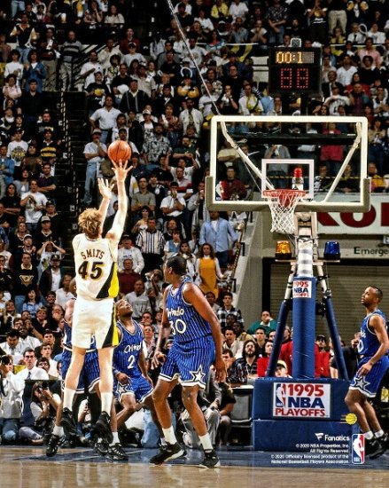 Rik Smits インディアナペイサーズ ファナティクス オーセンティックUnsigned 1995 イースタンカンファレンス ファイナル ゲーム  フォー Winning ショット vs. オ - NBAグッズ バスケショップ通販専門店 ロッカーズ