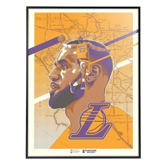 レブロンジェームズ ロサンゼルス・レイカーズ Phenom Gallery 45.7cm x 61.0cm ロゴ デラックス フレームd  Serigraph プリント - NBAグッズ バスケショップ通販専門店 ロッカーズ