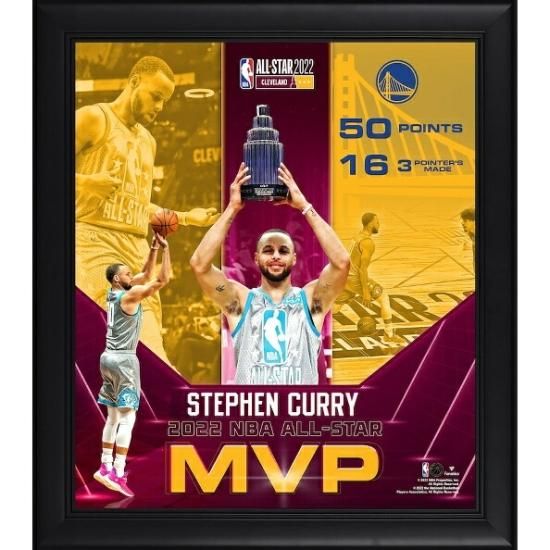 ステファン?カリー ゴールデンステイトウォリアーズ ファナティクス オーセンティックフレームd 38.1cm x 43.2cm 2022 NBA  オールスター ゲーム MVP Coll - NBAグッズ バスケショップ通販専門店 ロッカーズ