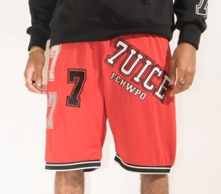 777 7UICE SHORTS: RED (BLACK, WHITE & SILVER) ͥ