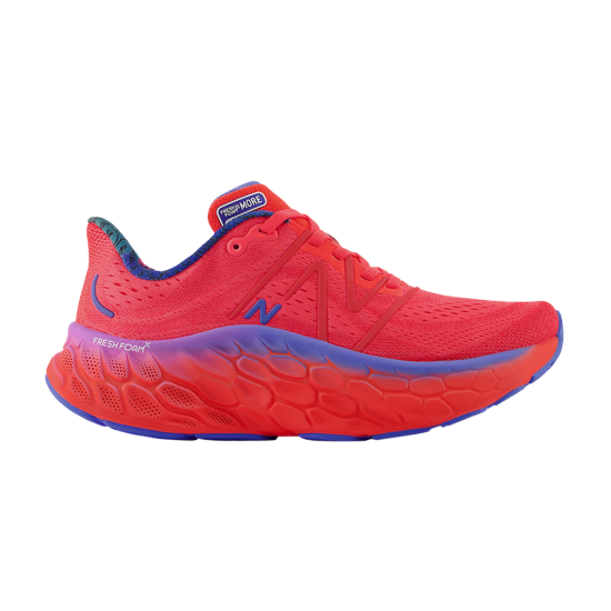 Wmns Fresh Foam X More v4 'Electric Red Bright Lapis' ᡼