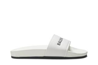 Balenciaga Wmns Pool Slides 'White Black' ͥ