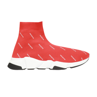 Balenciaga Wmns Speed Trainer Mid 'All Over Logo - Red' ͥ