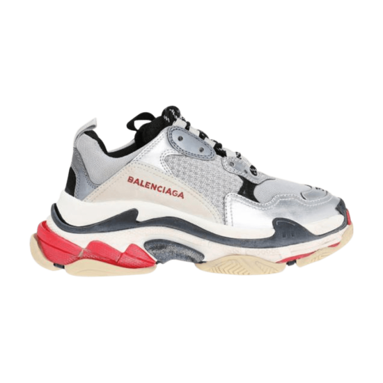 Balenciaga Wmns Triple S Trainer 'Silver Black Red' ᡼