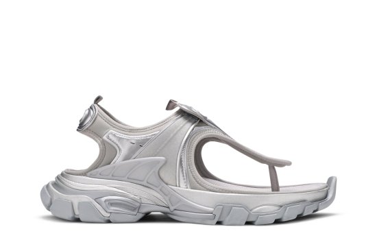 Balenciaga Wmns Track Sandal 'Silver Metallic' ᡼1