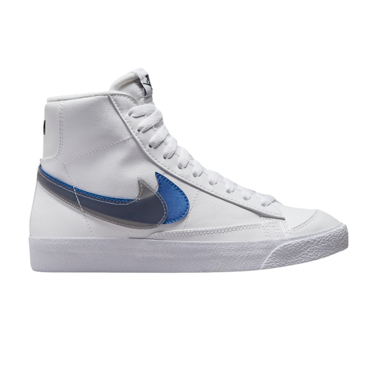 Blazer Mid Next Nature GS 'Double Swoosh - White Hyper Royal' ᡼