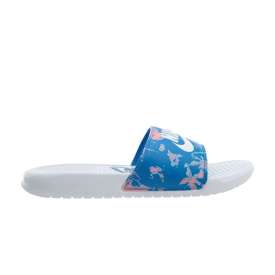 Wmns Benassi JDI Print Slide 'Coral Nebula Blue Camo' ᡼