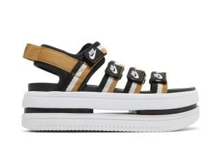 Wmns Icon Classic Sandal 'Black Metallic Gold'